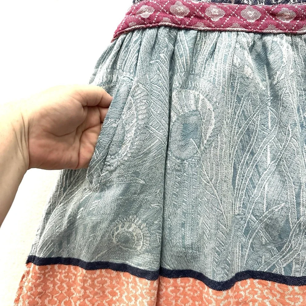 Liberty for Anthropologie RARE Jacquard-Woven Apron Pockets Neck And Back Tie‎